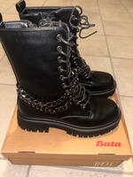 Bata Italia Schuhe 39 Stiefel biker Boots mit Kette Blogger neu Bayern - Mainburg Vorschau