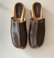 ESPRIT Damen-Leder-Clogs mit Absatz, Holzsohle, Gr. 40 Hamburg-Mitte - Hamburg St. Georg Vorschau