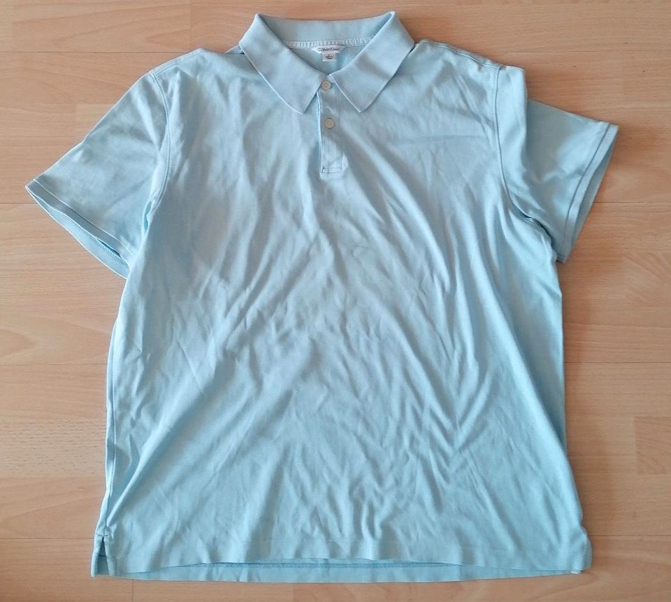 Calvin klein polo t Shirt Herren L blau in Wadgassen