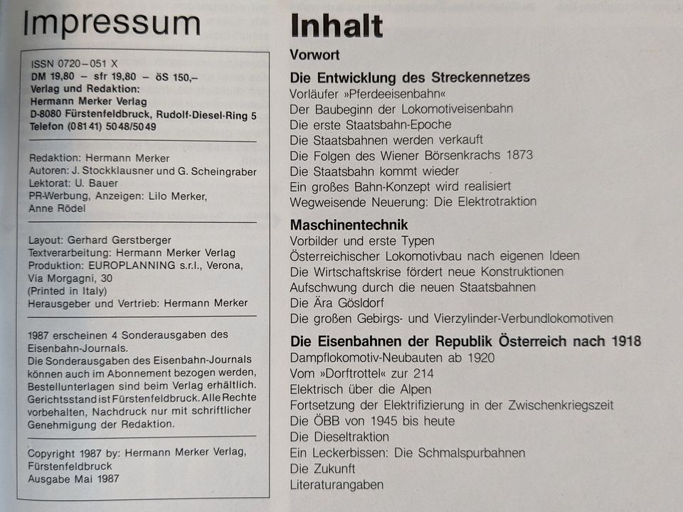 Eisenbahn JOURNAL | Sonderausgabe 150 Jahre ÖBB | 1987 | Neuwerti in Lobbach