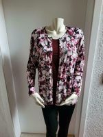 Twinset (Strickjacke + Top), Betty Barclay,Gr.42, bordeaux Blumen Bayern - Reichertshausen Vorschau