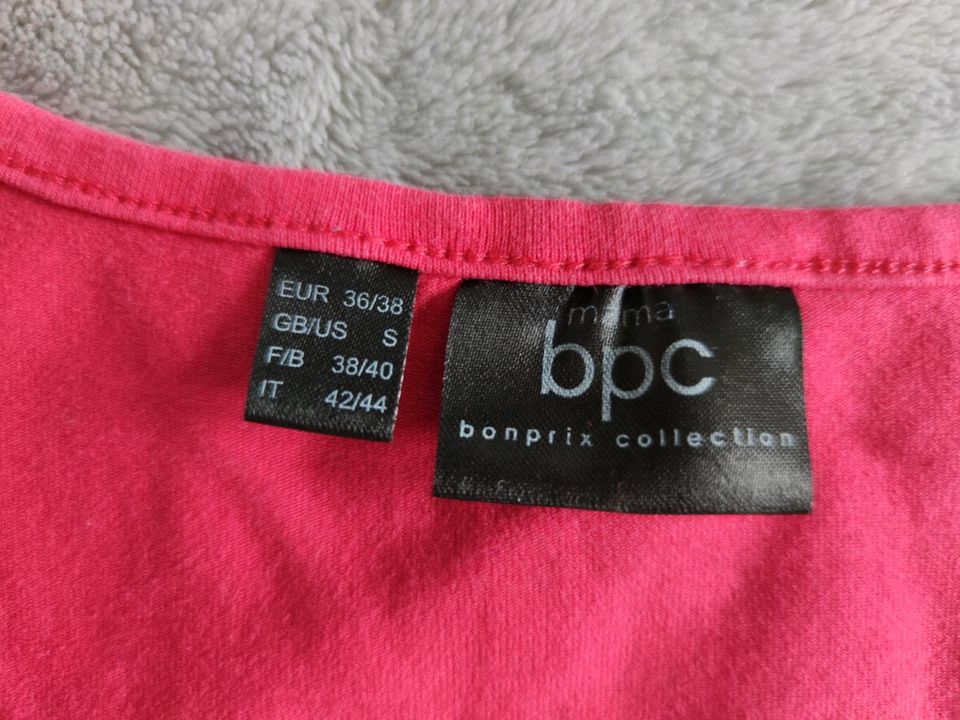 bpc Set Umstandsshirts Gr. 36/38 pink und anthrazit in Mömbris