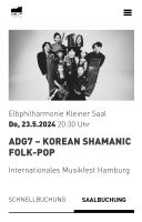 2 Tickets 23.5.2024 ADG7 Korean Shamanic Folk-Pop Wandsbek - Hamburg Volksdorf Vorschau