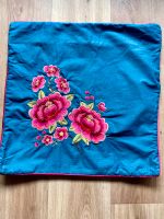 Kissen Pip Studio blau pink Blumen bestickt 50x50 Bochum - Bochum-Süd Vorschau