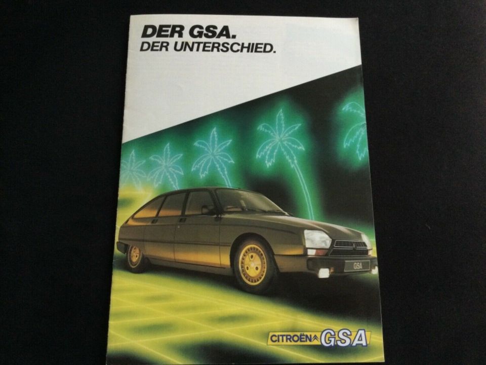 Citroën GSA Prospekt von 1983 / 1984 Special  X1 Pallas Break in Kiel