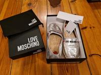Love Moschino Slipper Espadrilles Leder Silber Gr. 40 Berlin - Charlottenburg Vorschau