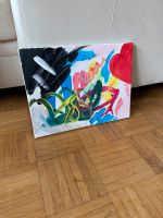 Kunstbild „das Leben“ gemalt modern bunt Acryl 30x40 Hessen - Riedstadt Vorschau