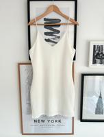 Mango Kleid Sommerkleid L weiß Rippstrick Bayern - Böbrach Vorschau