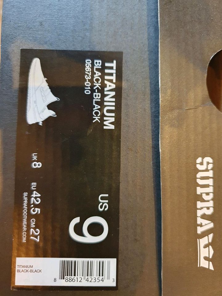Supra Titanium Sneaker Schwarz EUR 42,5 in Köln