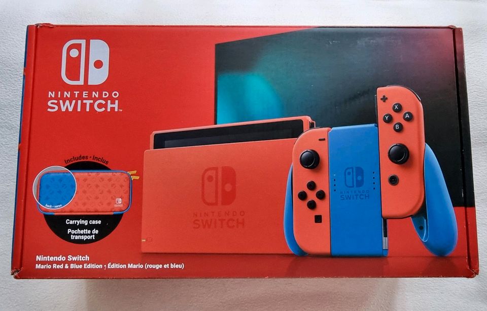 Nintendo Switch Mario Red & Blue Edition Komplett super Zustand in Berlin