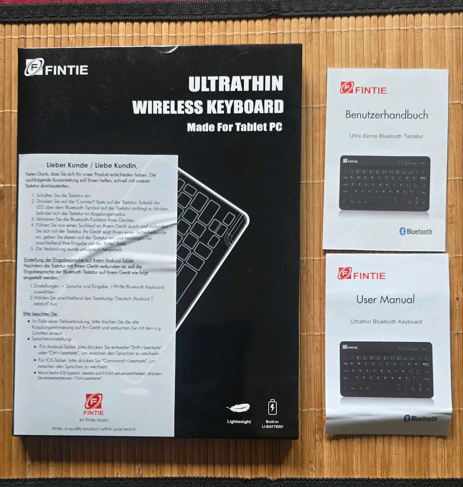 Bluetooth Tastatur ⚠️ NEU  QUERTZ für Tablets + Handys von FINTIE in Hamburg