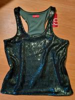 *Esprit Paillietten Pailetten Top T-Shirt Glitzer Boho Festival * Niedersachsen - Weyhe Vorschau