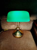 Messing Bankerlampe Tisch Lampe 70er Glas grün Vintage Retro Wandsbek - Hamburg Tonndorf Vorschau