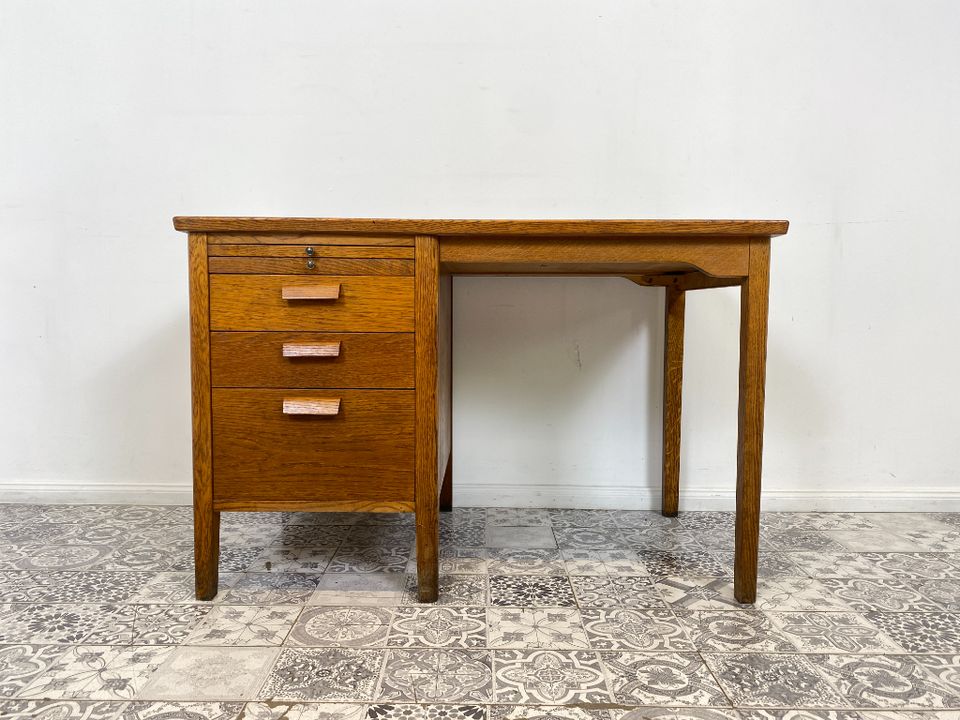 WMK Sehr schöner und sehr praktischer kleiner skandinavischer Schreibtisch aus vollem Holz mit 2 ausziehbaren Erweiterungsplatten # Arbeitstisch Desk Sekretär Kinderschreibtisch Mid-Century Vintage in Berlin