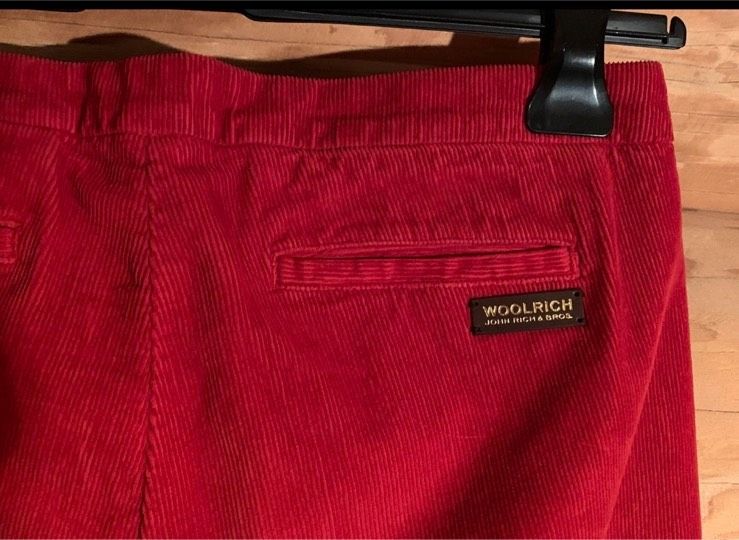 Neu Woolrich Damen Hose Cord Cordhose rot Größe 29 in Issum