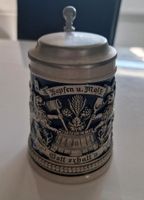 Bierkrug mit Zinndeckel Hofen u. Malz Gott erhalt's 0,5 l Baden-Württemberg - Allmendingen Vorschau