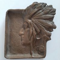 antiker Aschenbecher mit Indianerkopf aus Bronze Saarland - Saarlouis Vorschau