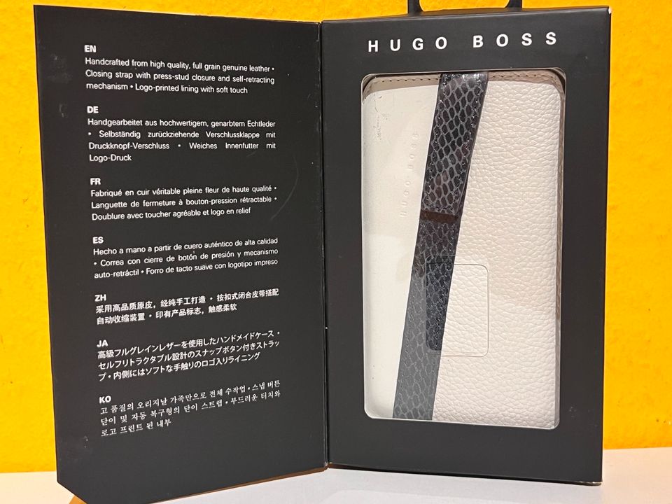 Handyhülle SmartphoneHugo Boss XXL Echtleder Weiß in Siegburg