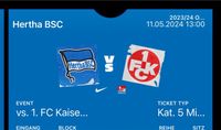 Hertha BSC gg 1. FC Kaiserslautern Ticket im Block A1 Berlin - Hellersdorf Vorschau