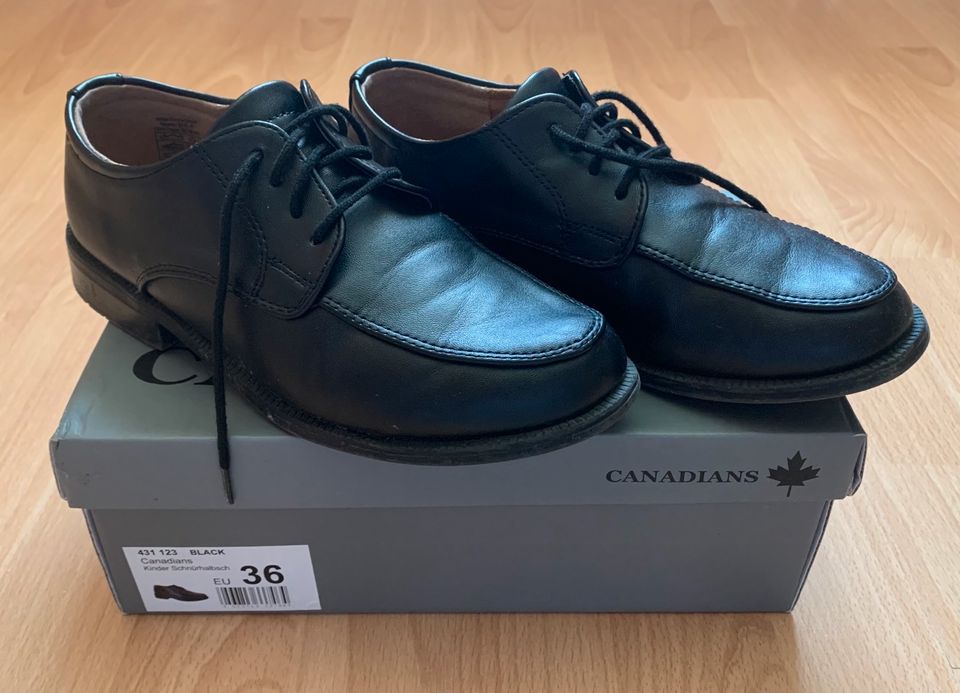 Canadians Schnürrhalbschuh, Jungen, Größe 36, schwarz in Blumberg