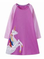 Kleid Einhorn Applikation Gold Baumwolle Frühling Gr. 128, NEU! Hessen - Hofheim am Taunus Vorschau