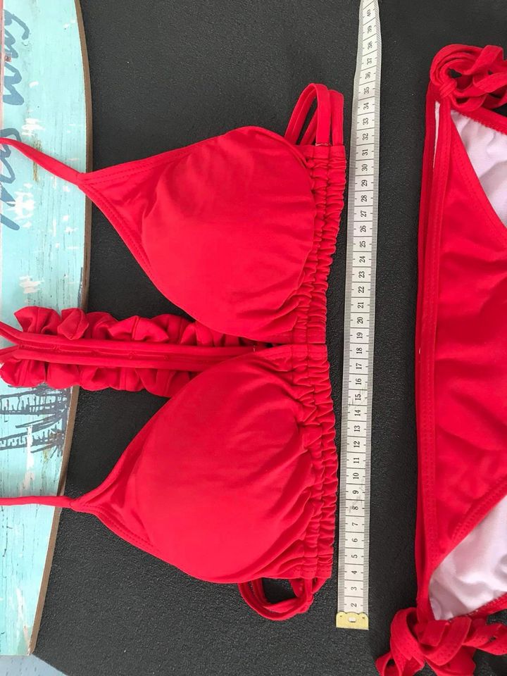 36 38 Bikini ASOS rot schleife Bademode beachwear Strand Travel i in Leverkusen