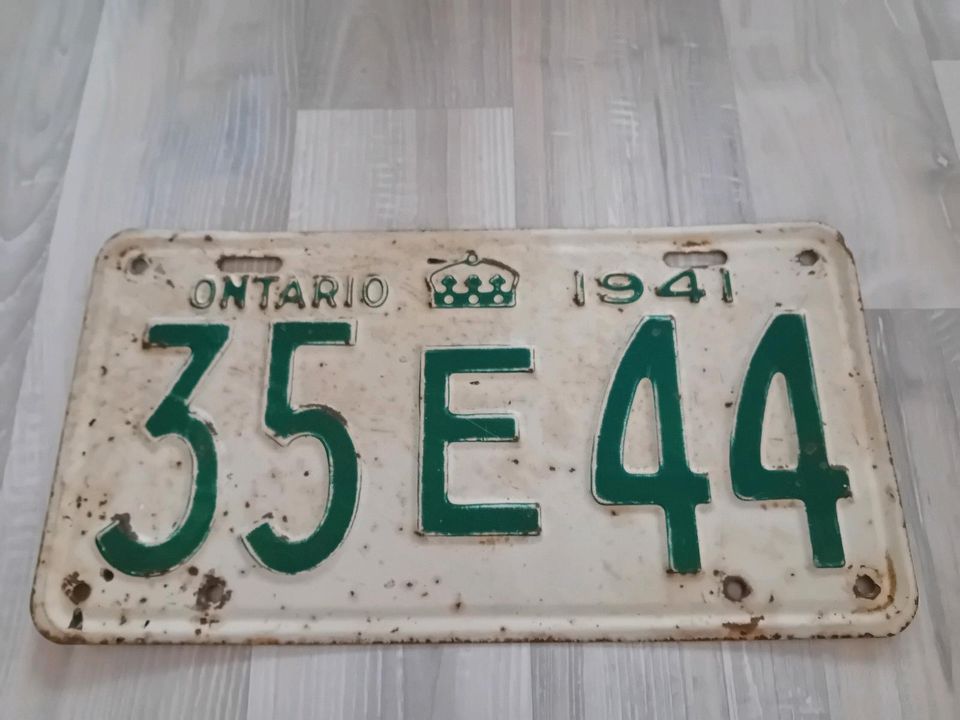 Kennzeichen Ontario 1941 Nummernschild Kanada in Pulheim