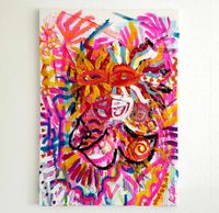 Kunst Gemälde Bild Abstrakt Farbenfroh 50x70cm Hessen - Dietzenbach Vorschau