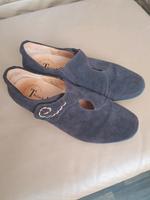 Wie neu: Think! Damen Slipper Gr. 41 1/2 Leder braun Sachsen-Anhalt - Halle Vorschau