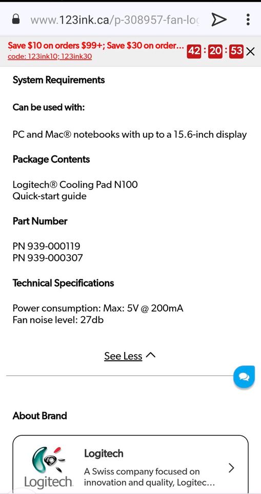 Logitech Cooling Pad N100 / Notebook Kühler in Berlin