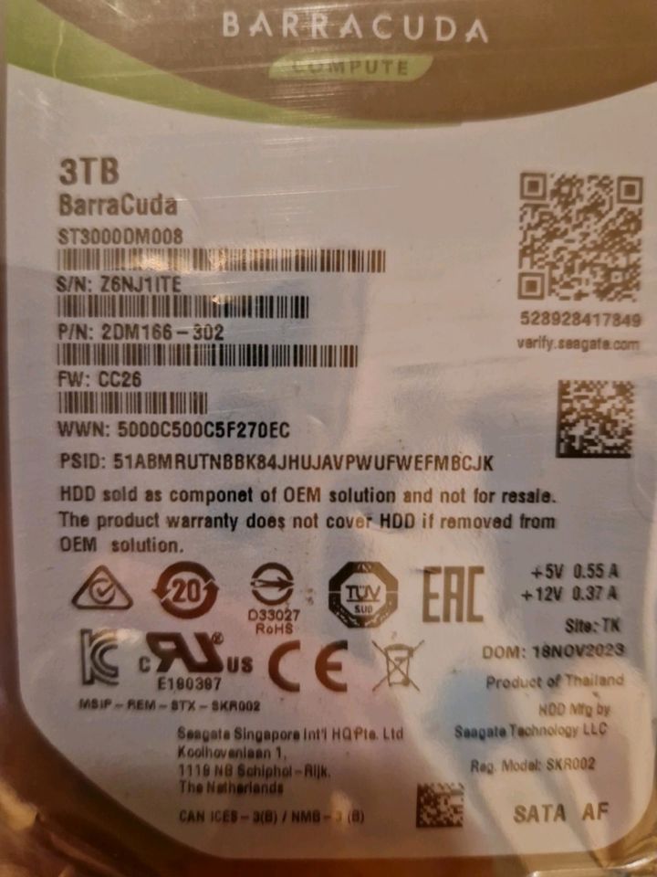 HDD Seagate BarraCuda, 3TB in Berlin