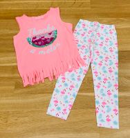 2-tlg. Mädchen Sommer Set Shirt & Leggings „Melone & Flamingo“ München - Bogenhausen Vorschau