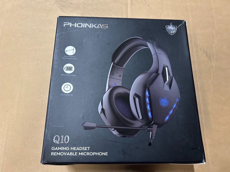 Phoinikas Gaming Headset Q10 Bluetooth Kopfhörer Mikrofon NEU in Meckenbeuren