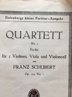 Partitur Quartett No. 2 Es dur f. 2 Violinen v. Schubert Op. 125 Leipzig - Lindenthal Vorschau