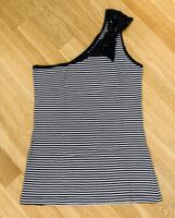 Schwarz Weiß Damen One-Shoulder-Shirt im Streifen-Look München - Bogenhausen Vorschau