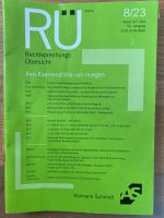 RÜ Rechtsprechungsübersicht 1 & RÜ 2 7-9/2023 Elberfeld - Elberfeld-West Vorschau