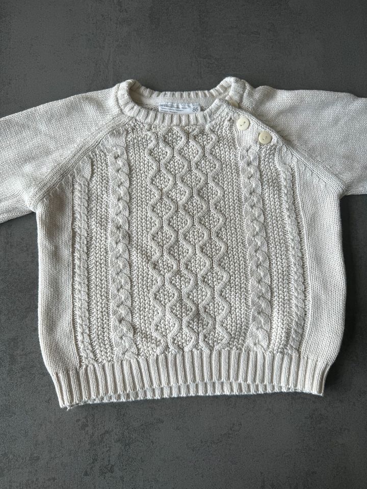 Babypullover, Strick, Unisex, Beige - Gr. 86 in Kerpen