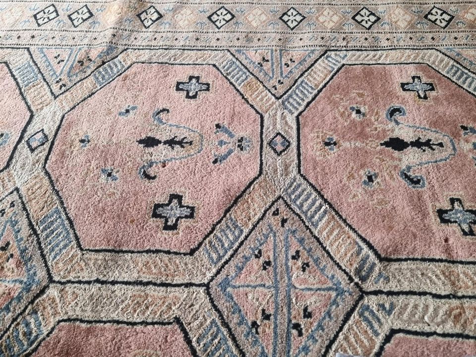 Handgeknüpfter Orient Teppich sehr fein 188 X 127 cm Pakistan Ros in Nidderau