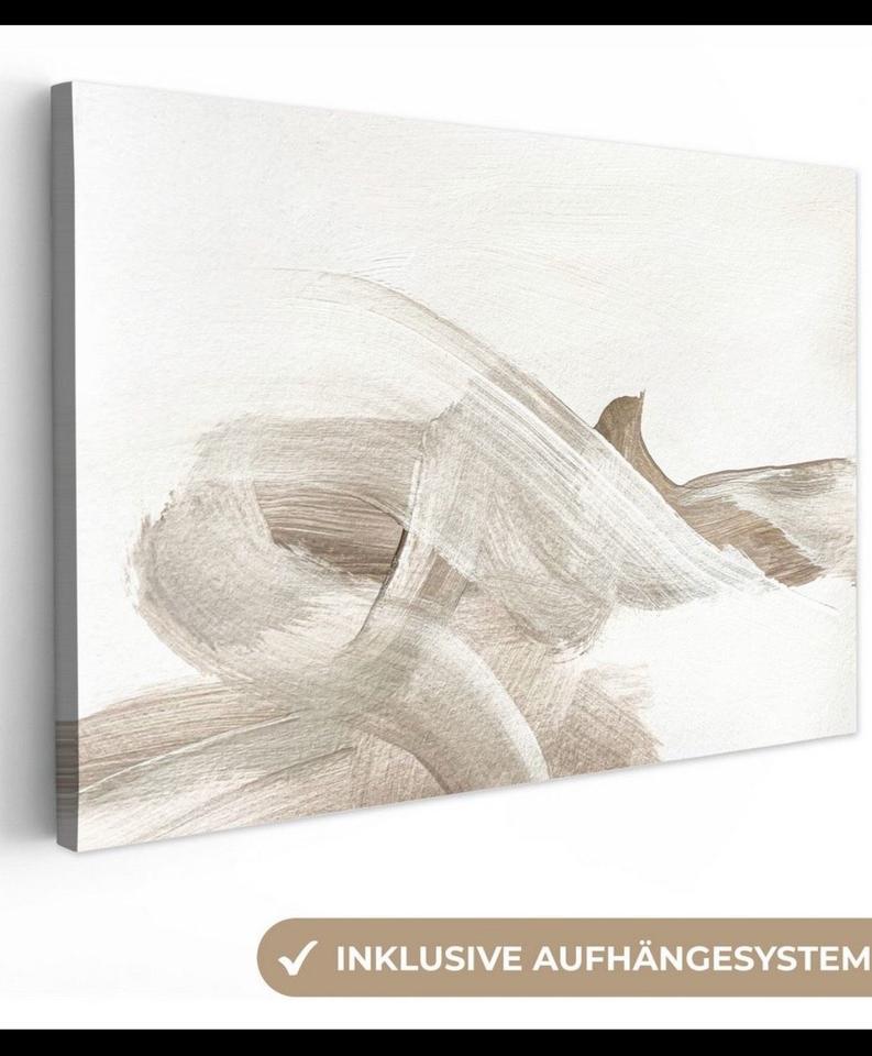 Leinwandbild Abstrakt - Moderne Kunst - Beige 90x60cm in Würzburg
