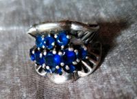 Ring Silber 925 Steine blau 18mm Nordrhein-Westfalen - Alpen Vorschau