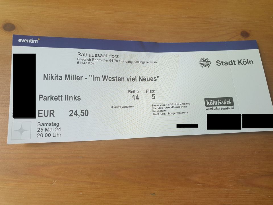 Nikita Miller 2 Karten in Köln