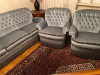 Sofa mit 2 Sessel blau VINTAGE // Angebot Bayern - Wenzenbach Vorschau