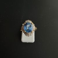 Ceylon-Saphir Gelbgold Ring 750 mit Diamanten Berlin - Friedenau Vorschau