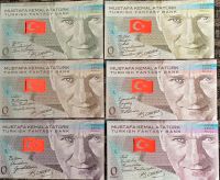 6 verschiedene Fantasie Banknoten Atatürk. Hessen - Dillenburg Vorschau