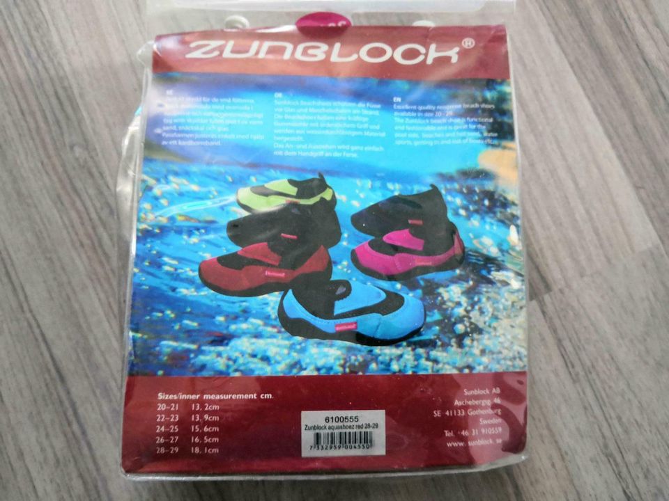 Zunblock UV Schutzkleidung Badeschuhe, 28/29, neu, rot, NP 29,99€ in Bietigheim