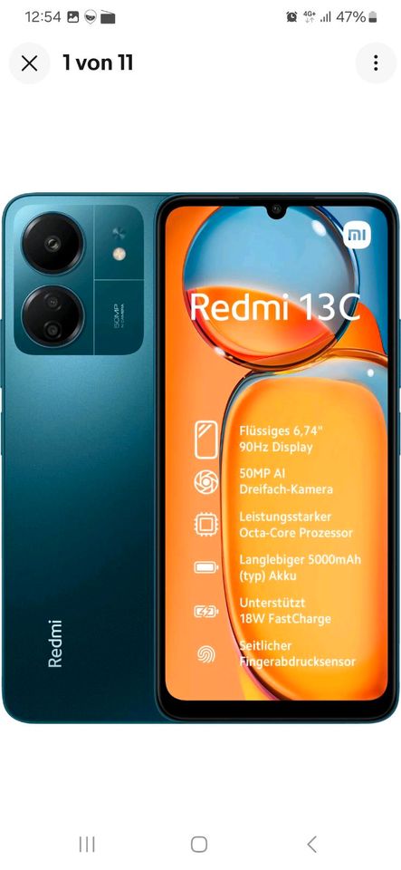 XIAOMI REDMI 13C 128 GB NAVY BLUE DUAL SIM in Krefeld