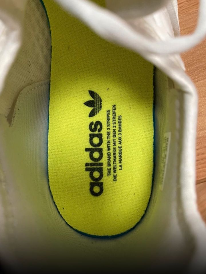 Adidas ZK 2K Boost Weiß/neon gelb Größe 12 bzw.46 2/3 in Wiesbaden