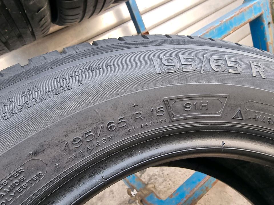 4x Sommerreifen 195/65R15 91H Michelin in Detmold