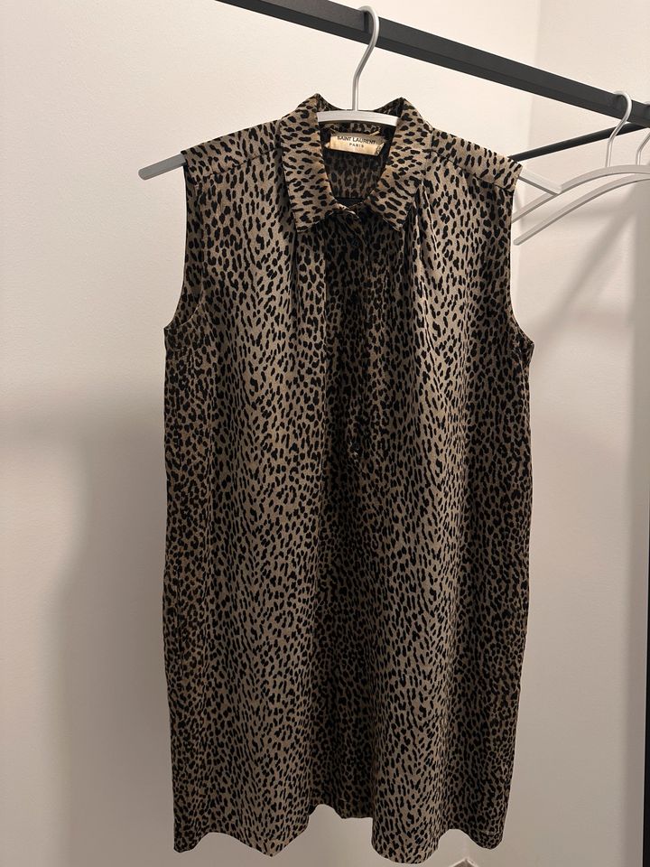 Saint Laurent Vintage Mini Kleid / Bluse / Leoprint in Essen