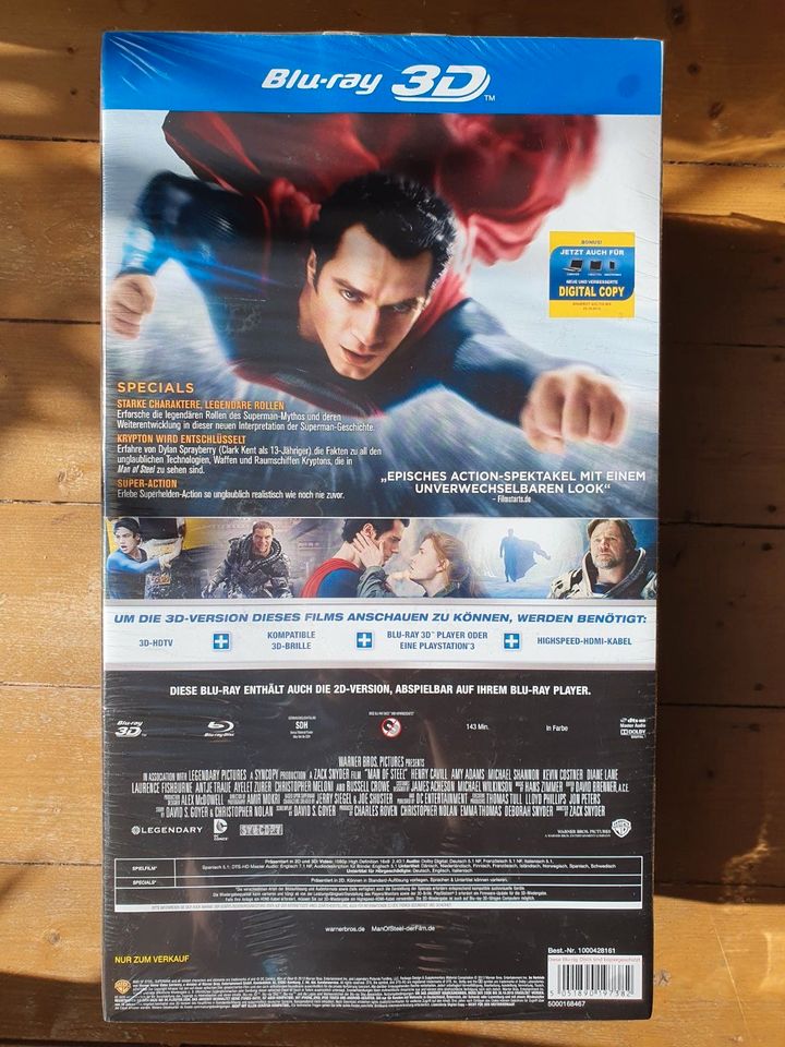 Man of Steel SUPERMAN Ultimate Edition 3D Blu-ray Limited NEU ! in Centrum